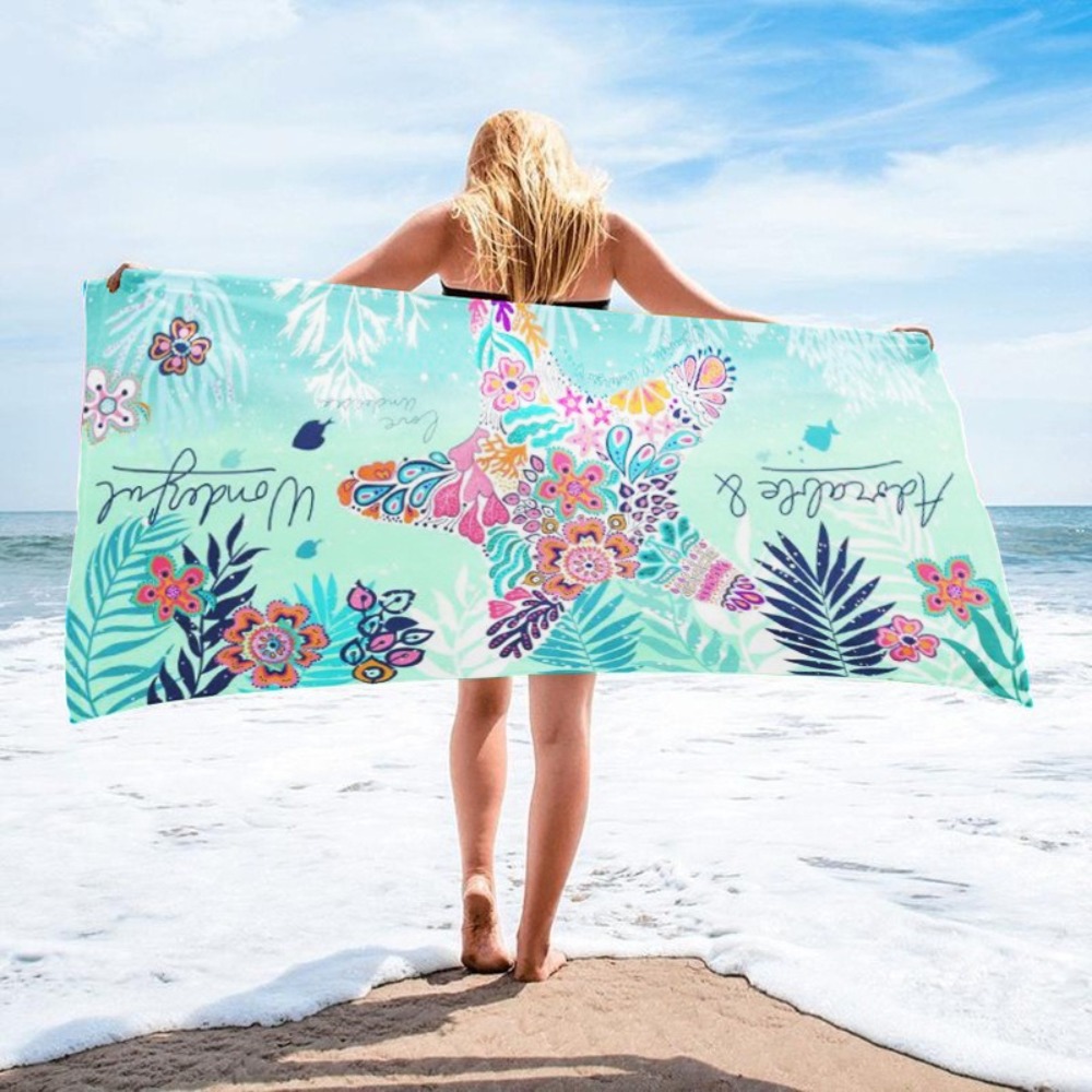 Yoga Of Fitness Mat - Starfish Printing Bath Towel 27x55inch Beach