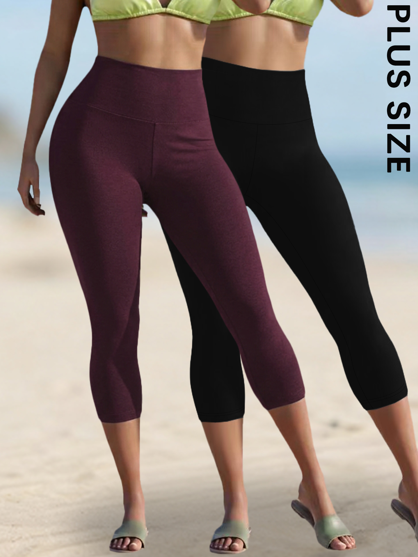 Yoga Fitness Plus - 2 pack Plus Size Women's High