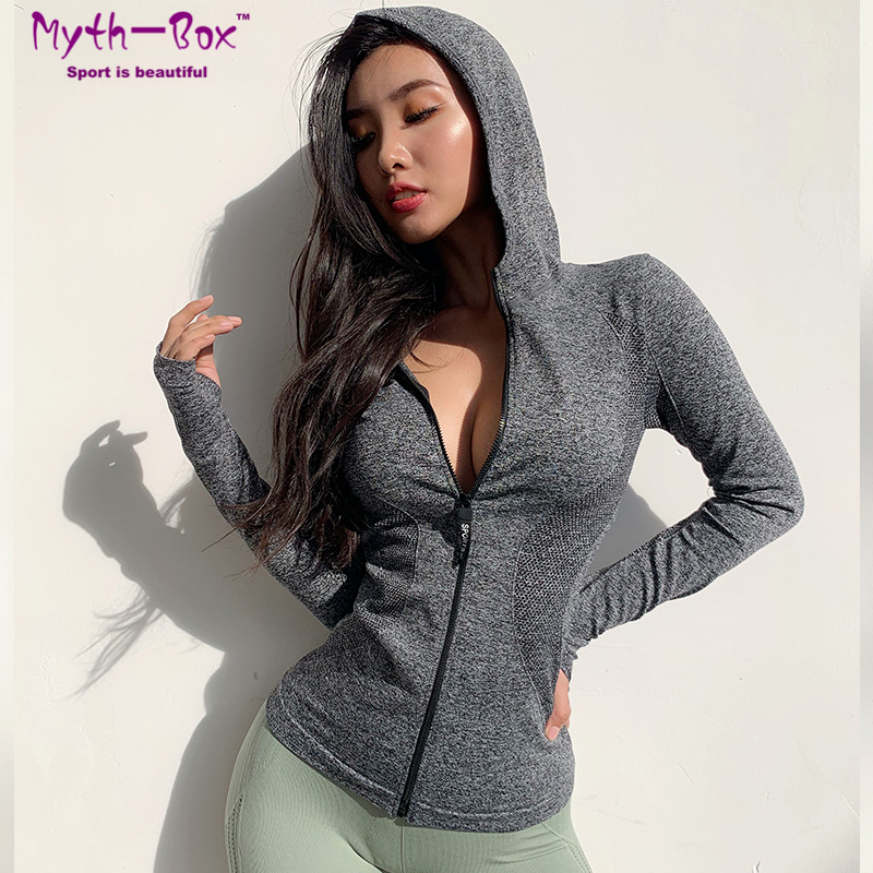 Yoga Fitness Hoodie - Women Sport Jackets Zipper Yoga Hoodies
