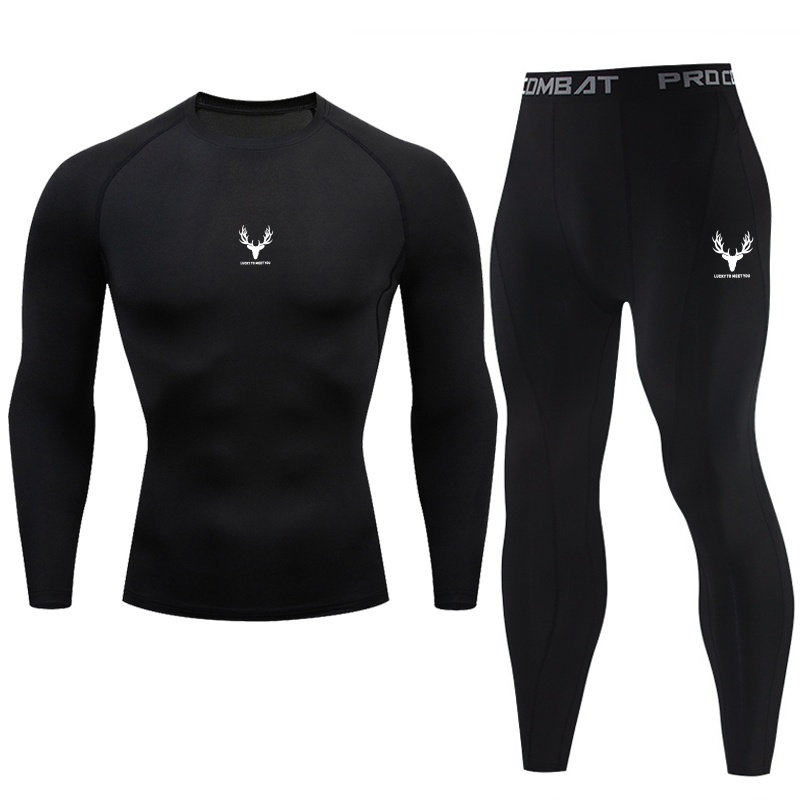 Yoga For Fitness - Men's tight fitting sportswear set fitness