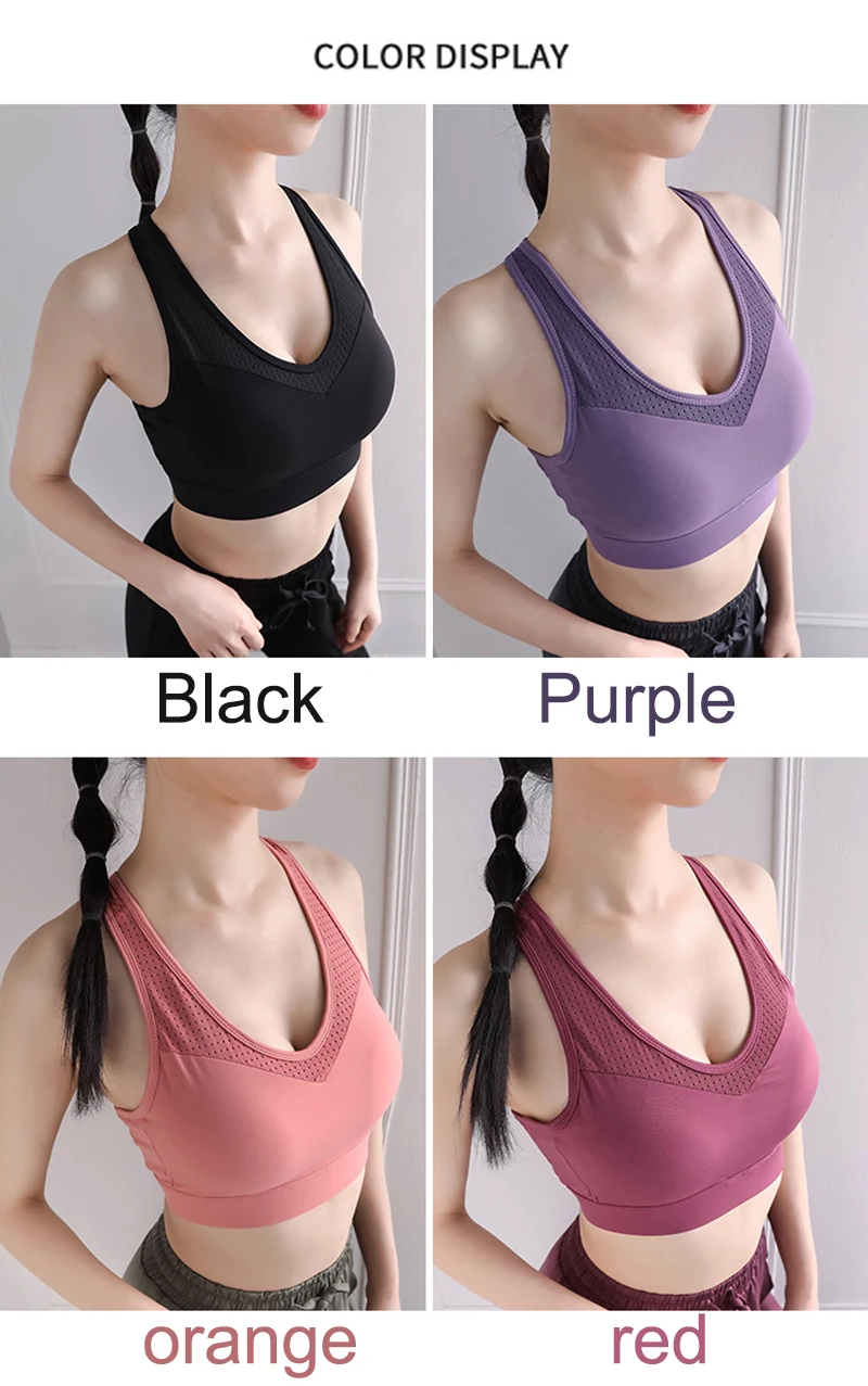S-5XL Sports Top Yoga Bra Wome - Yoga Fitness Plus reseña y precio