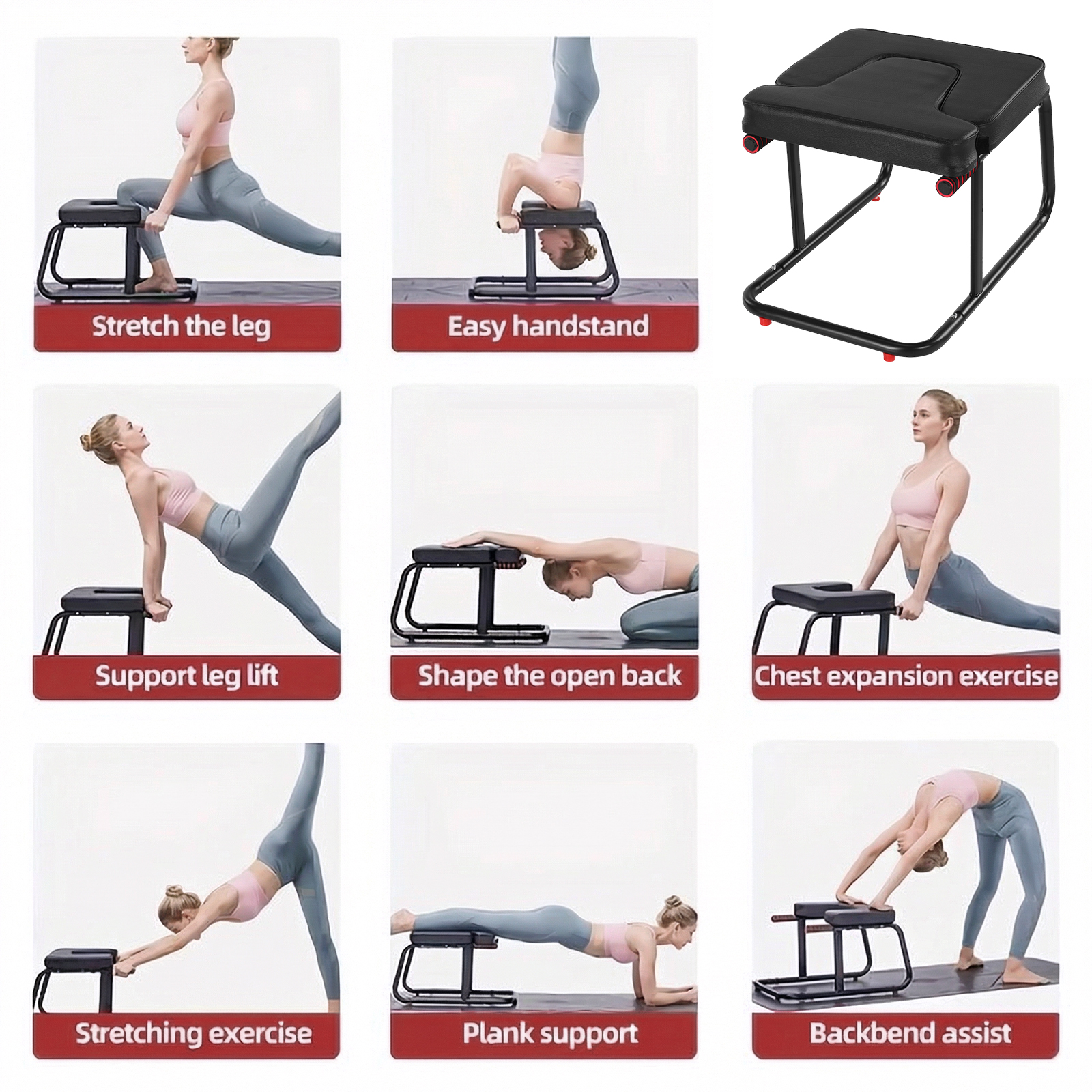 Yoga Headstand Stool Loading 5 - Yoga Of Fitness Mat reseña y precio