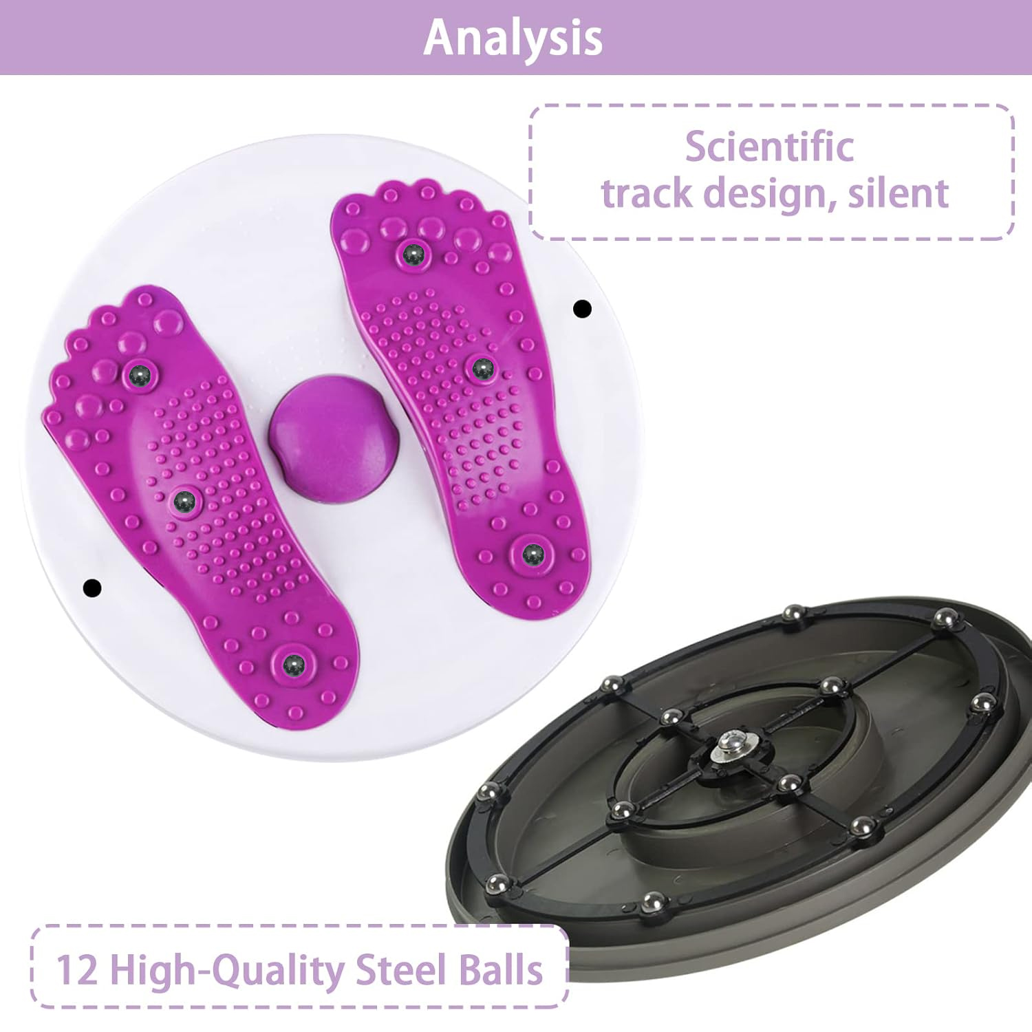 Purple Waist Twister Disc with - Balance Board Fitness reseña y precio