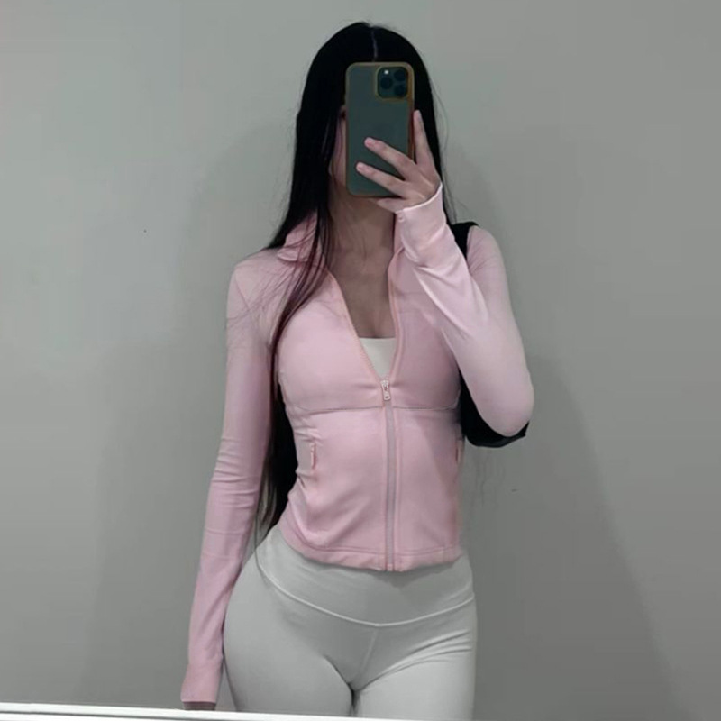Zipper T-shirt Women's Fitness - Yoga Fitness Hoodie reseña y precio