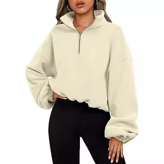 Fleece Thickened Semi-zipper W - Yoga Fitness Hoodie reseña y precio