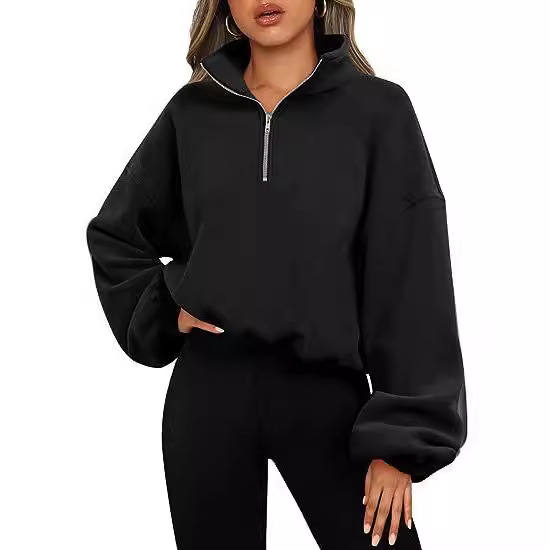 Fleece Thickened Semi-zipper W - Yoga Fitness Hoodie reseña y precio