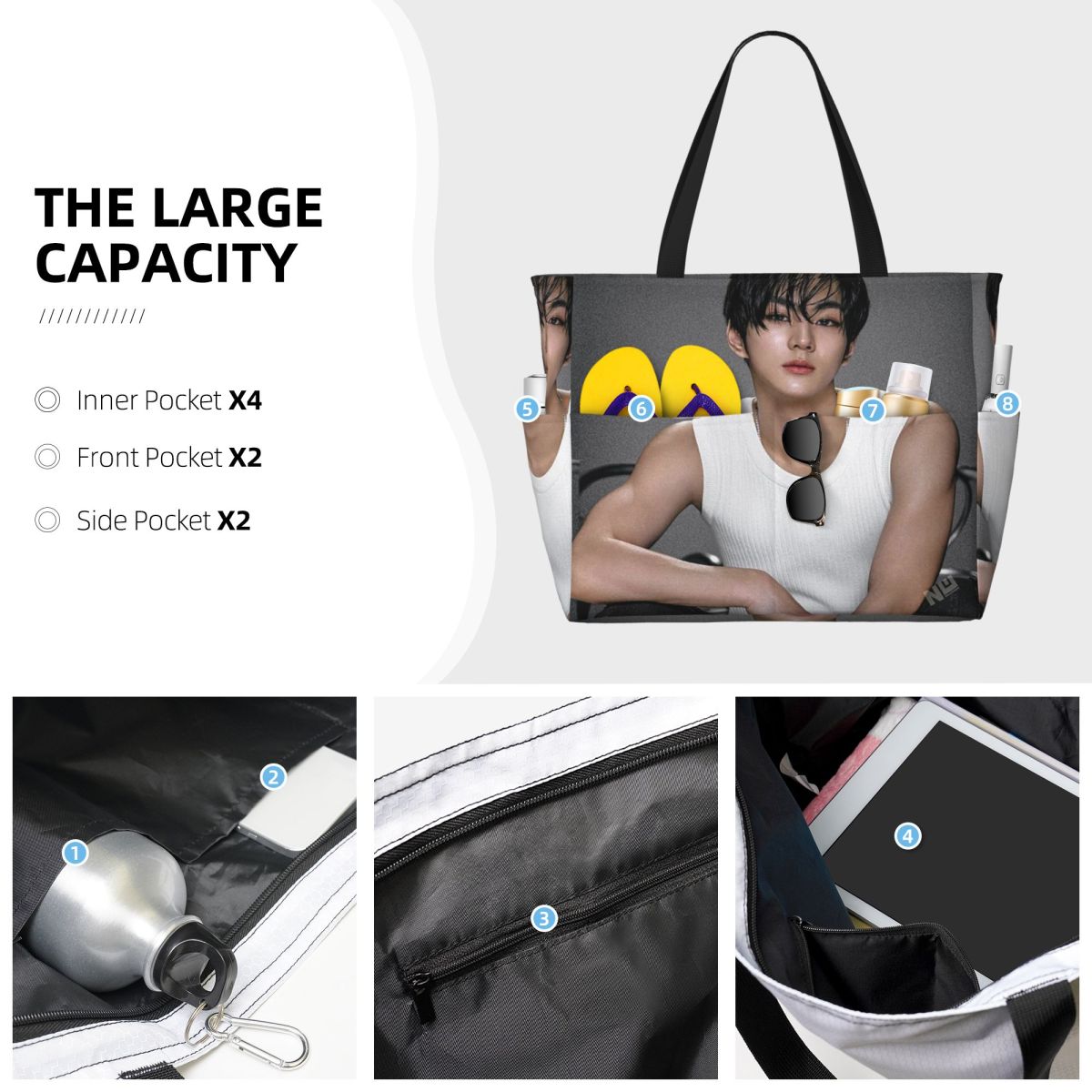 Jungwon En Kpop Beach Tote Bag - Yoga En Fitness reseña y precio