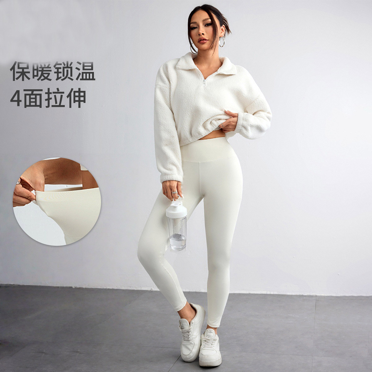 New Autumn and Winter Solid Co - Yoga Fitness Hoodie reseña y precio