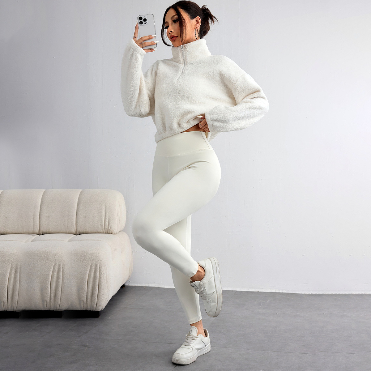 New Autumn and Winter Solid Co - Yoga Fitness Hoodie reseña y precio