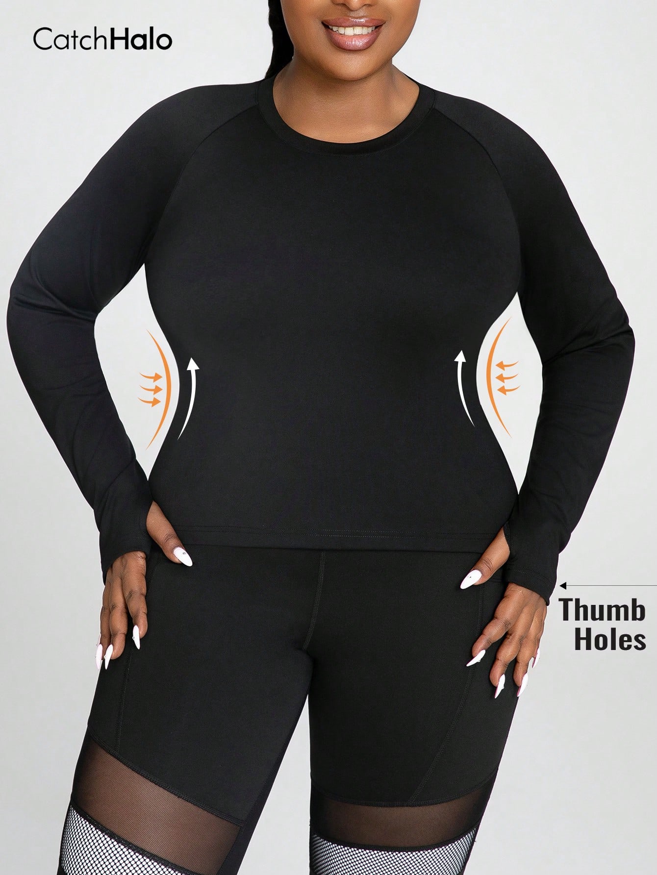 Women Plus Size Long Sleeve Yo - Yoga Fitness Plus reseña y precio