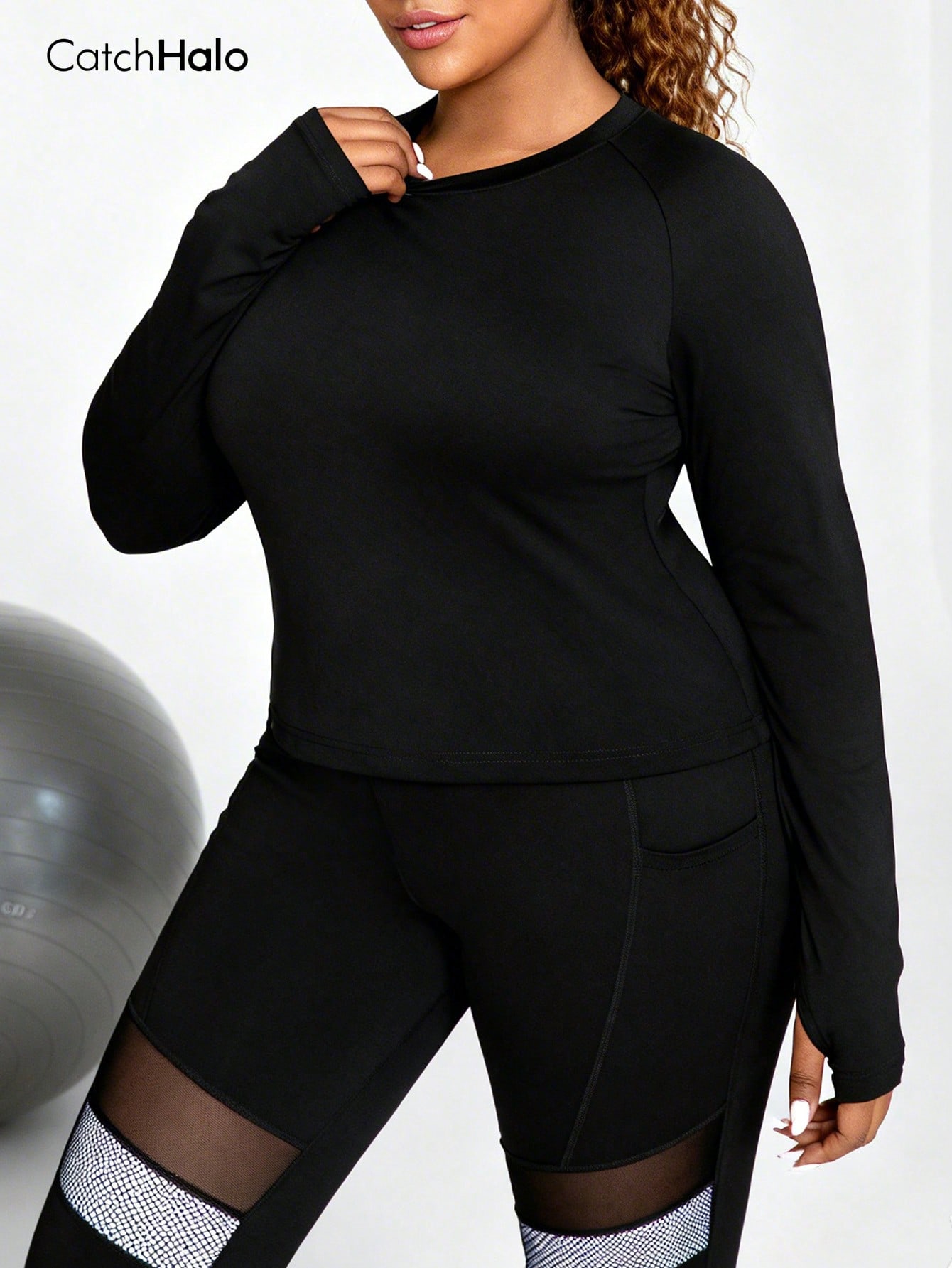Women Plus Size Long Sleeve Yo - Yoga Fitness Plus reseña y precio