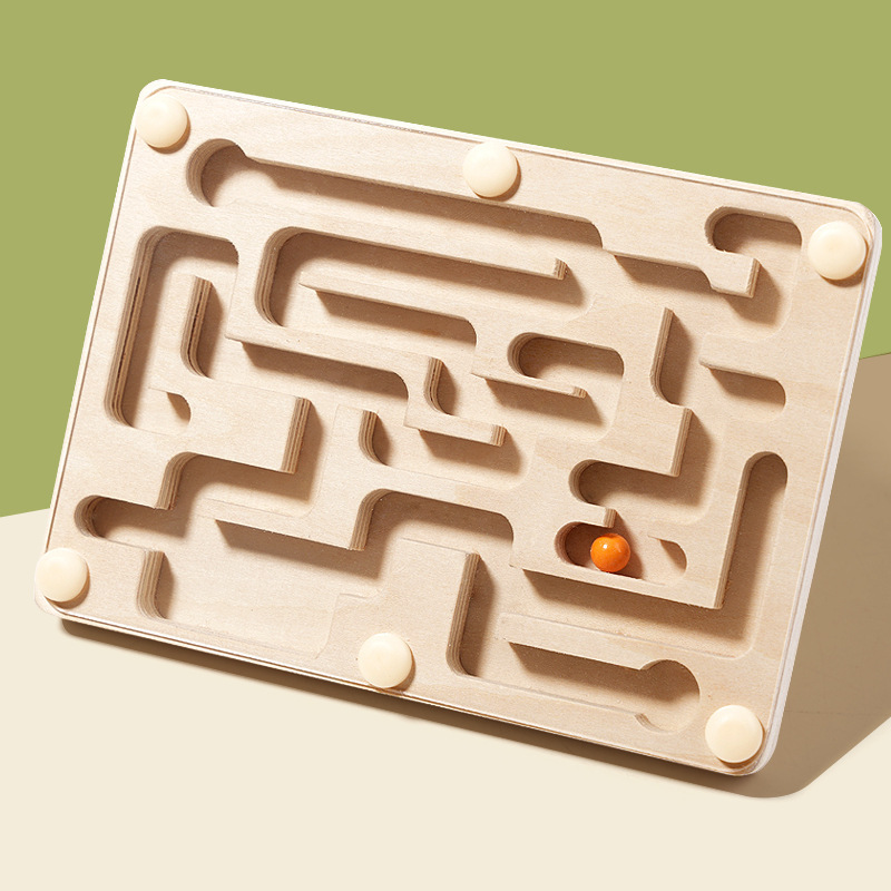 Small Wooden Balance Bead Maze - Balance Board Fitness reseña y precio