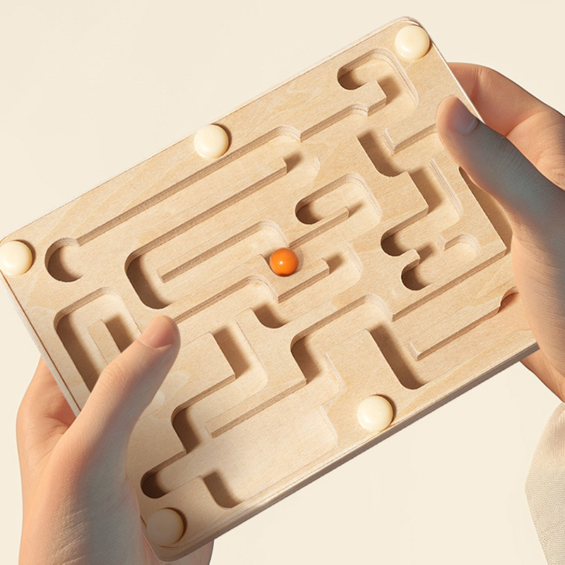Small Wooden Balance Bead Maze - Balance Board Fitness reseña y precio