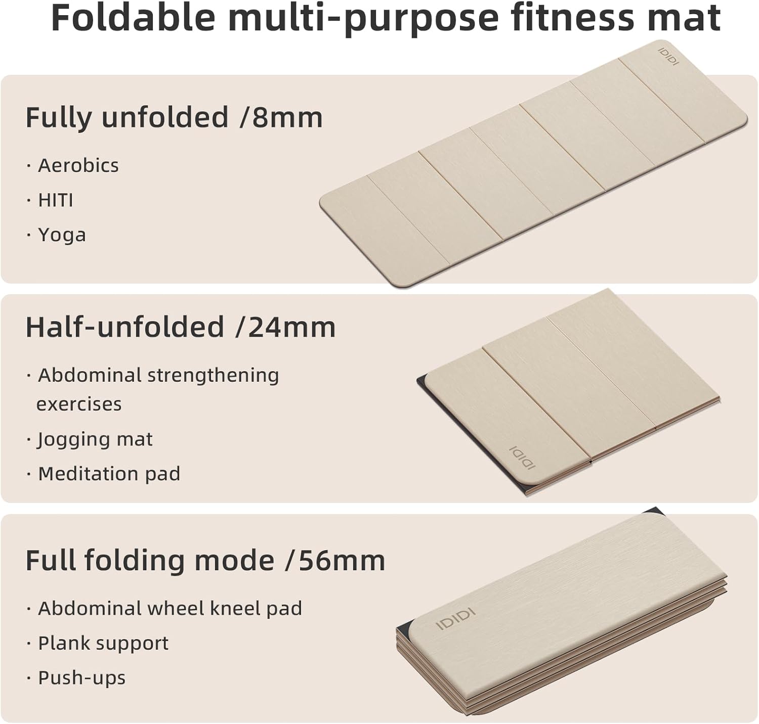 Foldable Yoga Mat Extra Thick  - Yoga Of Fitness Mat reseña y precio