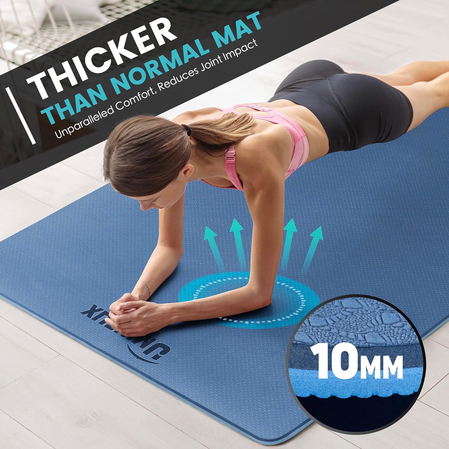 Large Yoga Mat 1/4 & 2/5 Inch  - Yoga Of Fitness Mat reseña y precio