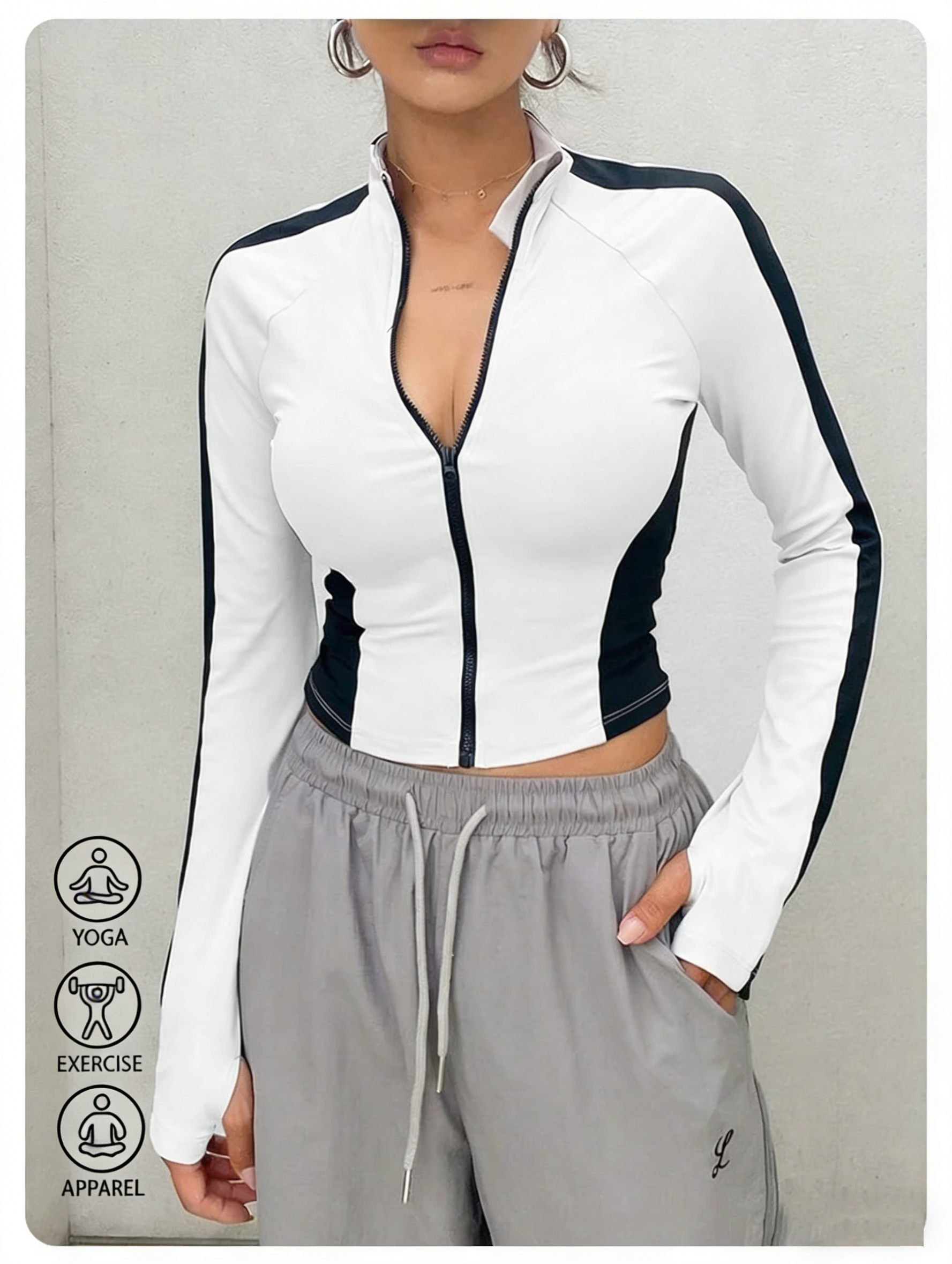 Yoga Clothes Stand Up Collar J - Yoga For Fitness reseña y precio