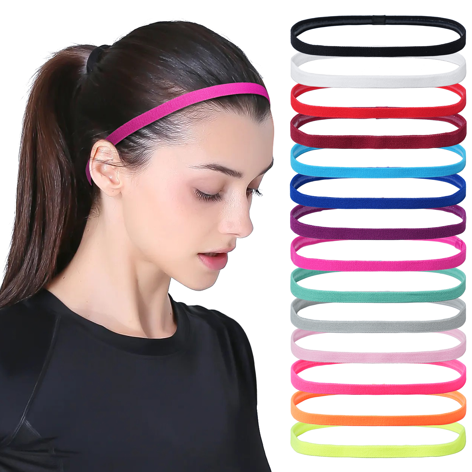 3Pcs Non-Slip Sports Hairband  - Stretch Strap Yoga reseña y precio