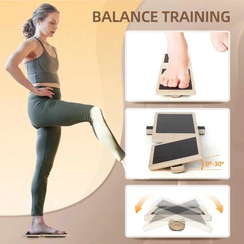 Wooden Single Foot Trainer Bal - Balance Board Fitness reseña y precio