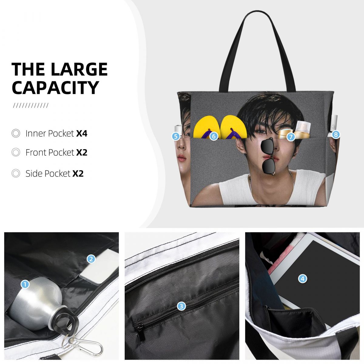 Jungwon En Kpop Beach Tote Bag - Yoga En Fitness reseña y precio