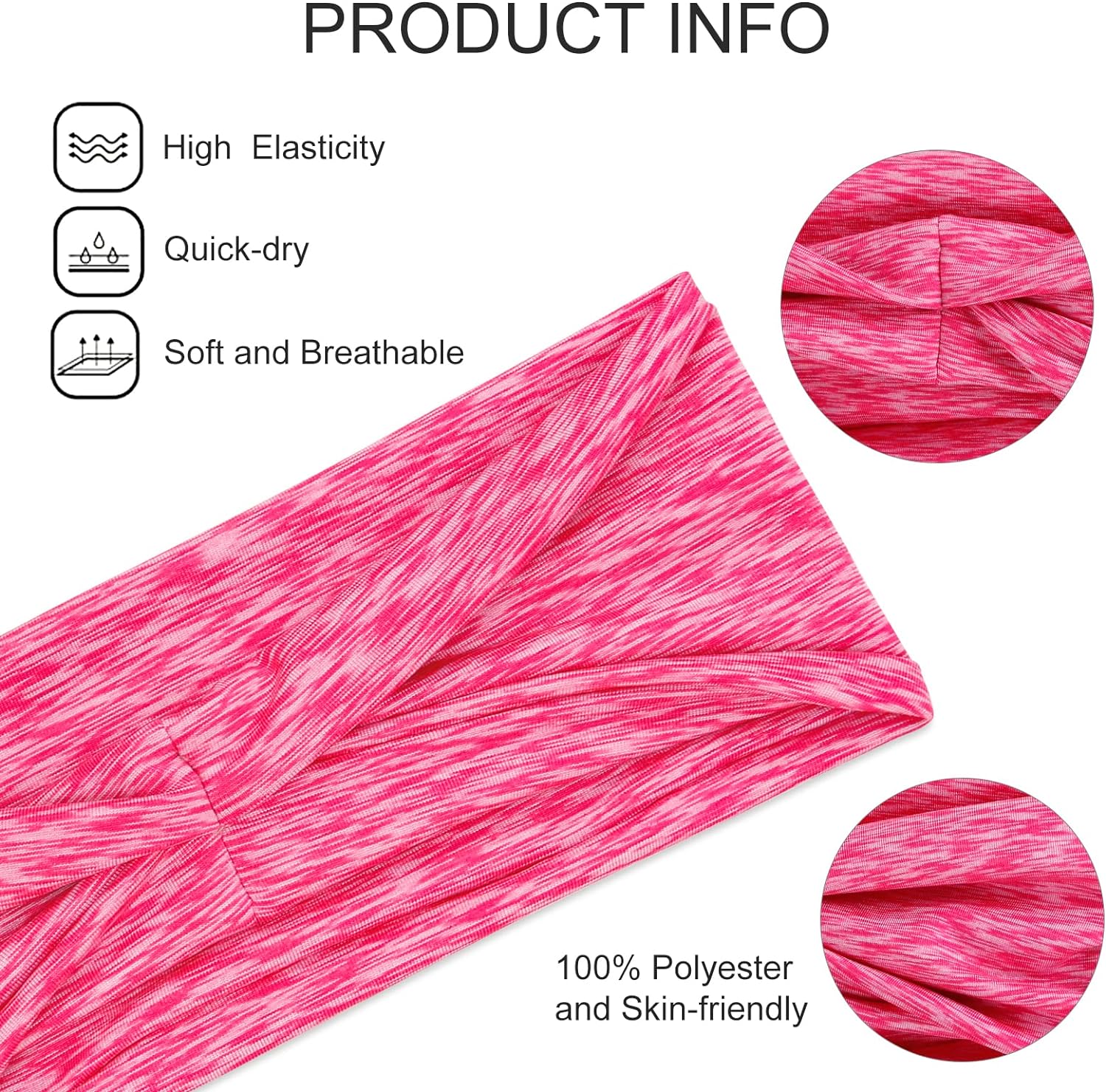 Unisex Non Slip Sweatbands  Wi - Stretch Strap Yoga reseña y precio