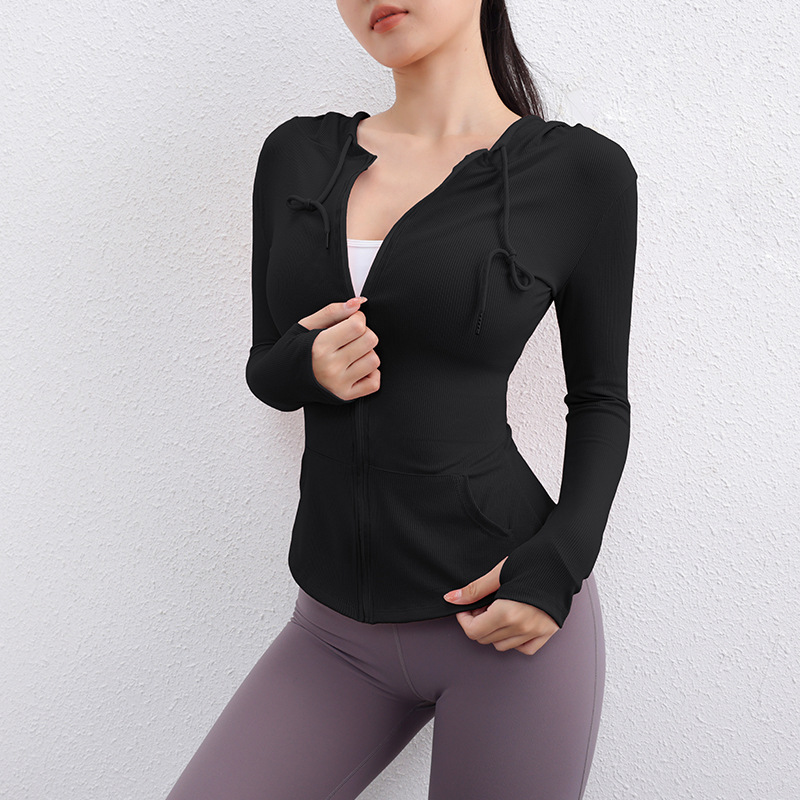 Women Sport Hoodies Zipper Sli - Yoga Fitness Hoodie reseña y precio