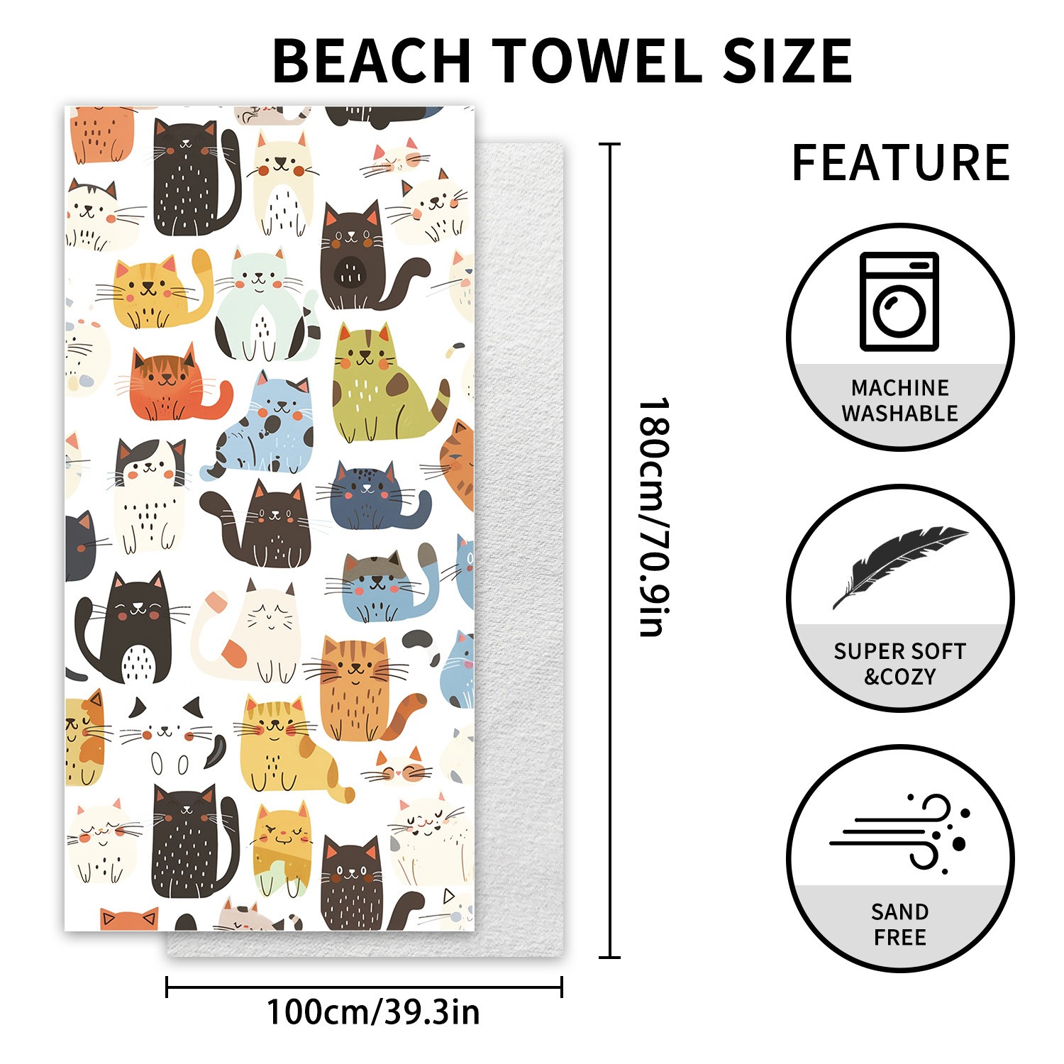 1PC Large Size Beach Blanket M - Yoga Of Fitness Mat reseña y precio