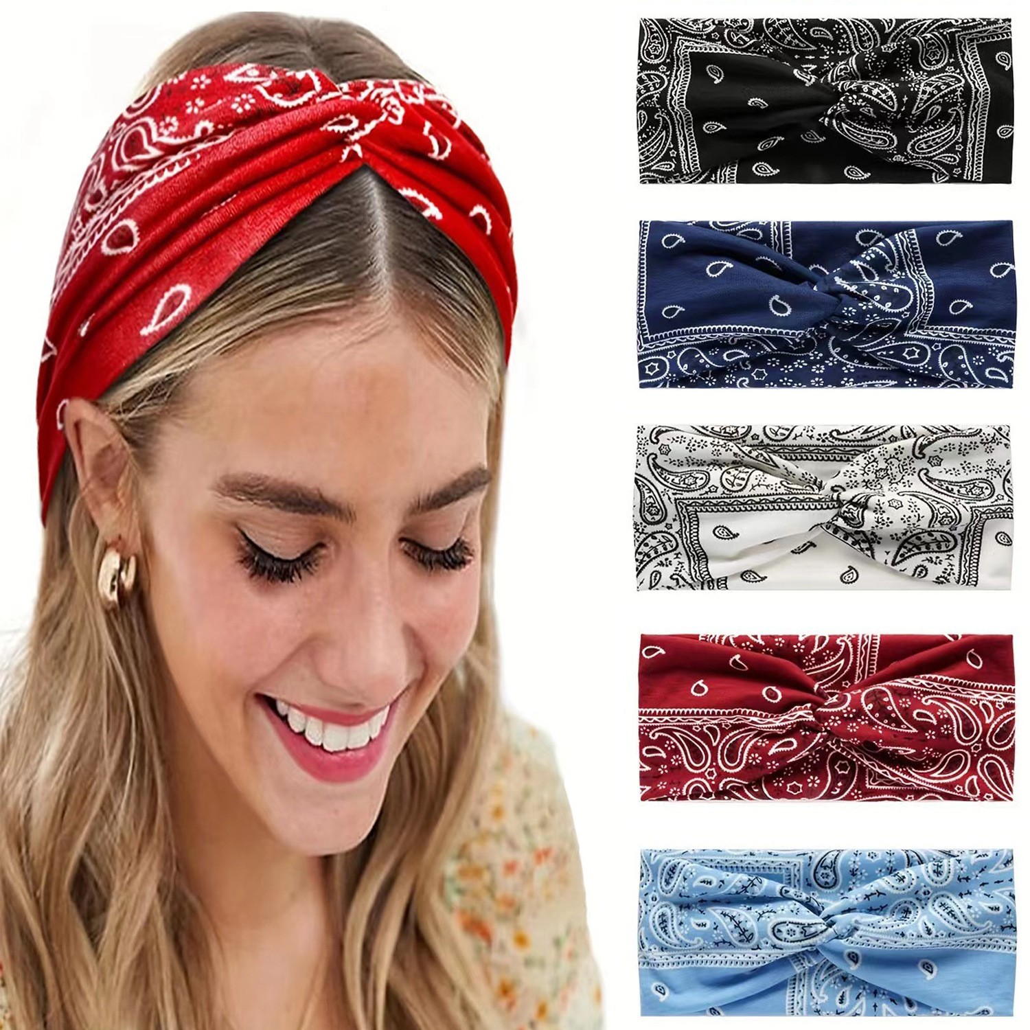Paisley Cashew flowers hair ba - Stretch Strap Yoga reseña y precio