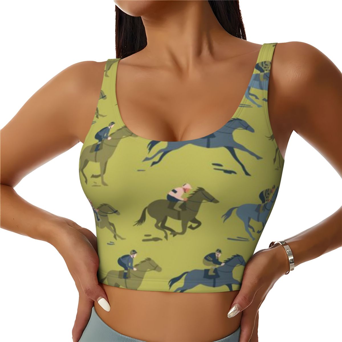 Maternity Yoga Top Horse Race  - Yoga Fitness Class reseña y precio