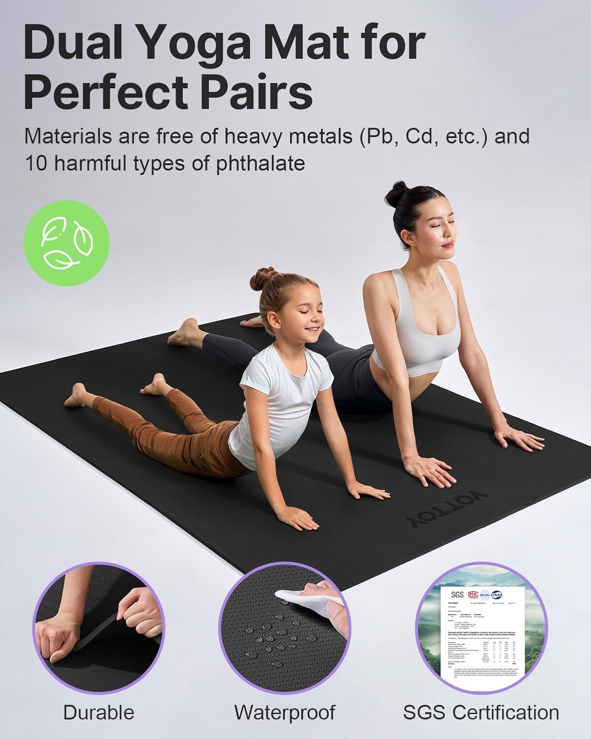Large Yoga Mat 75x52x1/2in, Ex - Yoga Of Fitness Mat reseña y precio
