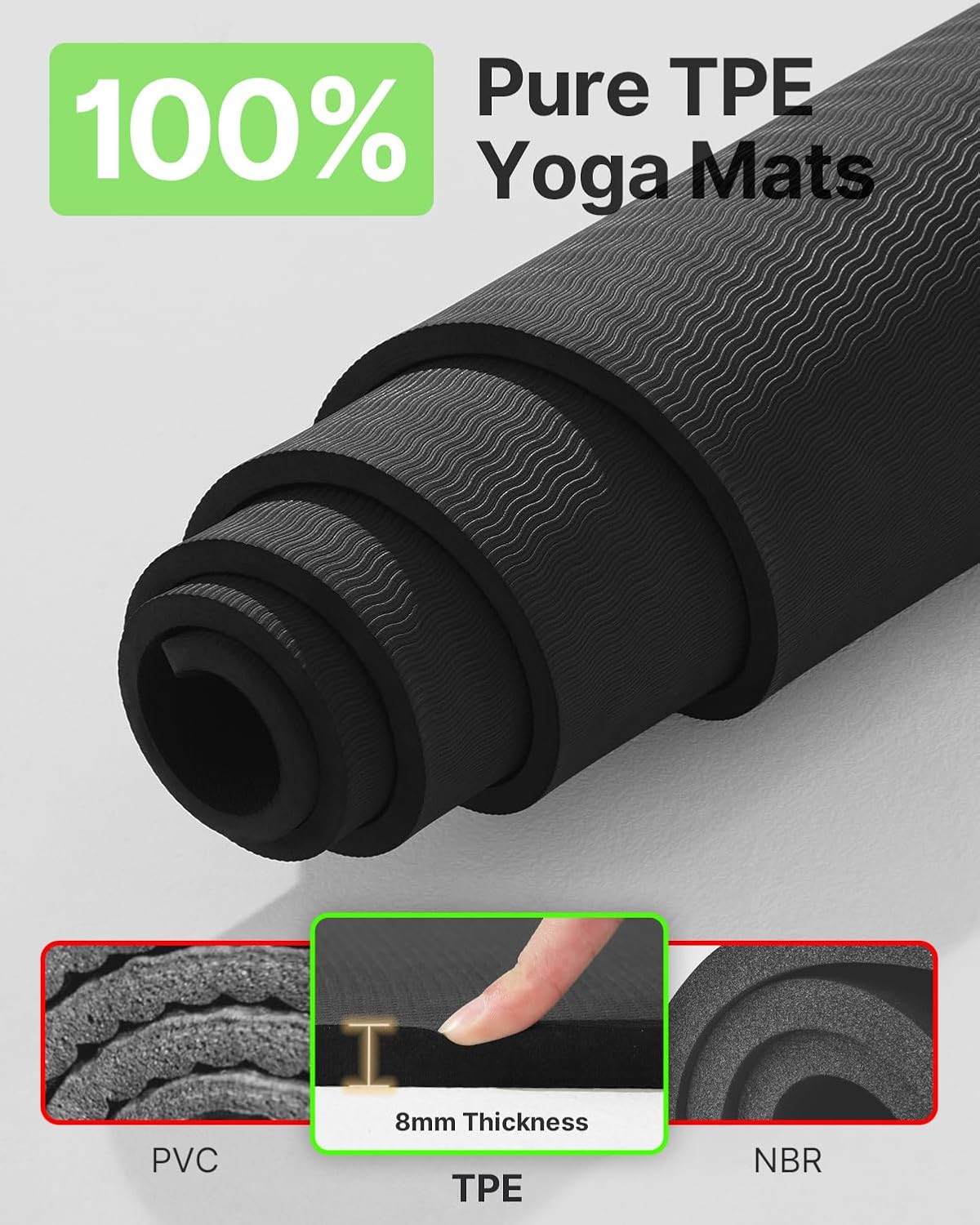 Large Yoga Mat 75x52x1/2in, Ex - Yoga Of Fitness Mat reseña y precio